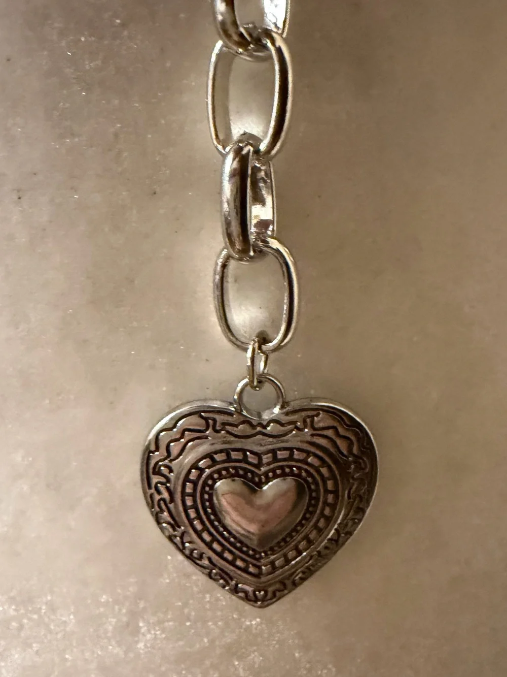 Haute Hippie Cow Print faux fur Hair-on-Hide Heart Chain Belt NWT